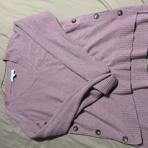 Women's Mauve Sweater with Button Details